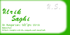 ulrik saghi business card